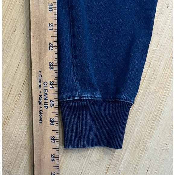 Brooks Brothers Women's Joggers Sz S Elastic Drawstring Dark Blue Denim Athletic - Picture 11 of 13
